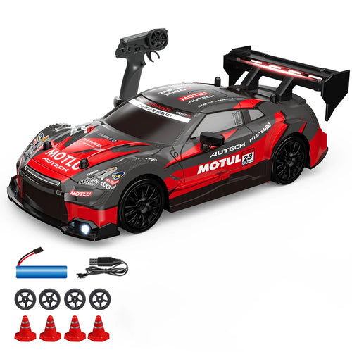  High-Speed 1:24 RC Mustang Drift Car with Remote & Replaceable Tires cashymart