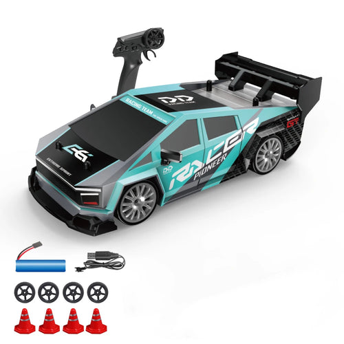  High-Speed 1:24 RC Mustang Drift Car with Remote & Replaceable Tires cashymart