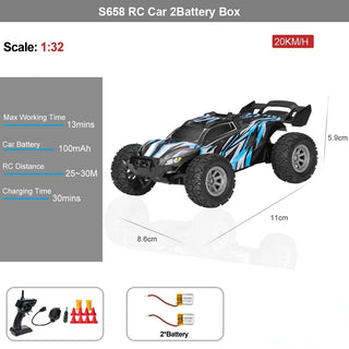  High-Speed 1/32 Drift RC Car with LED Lights - Off-Road Fun cashymart