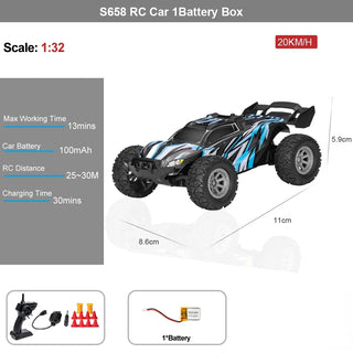  High-Speed 1/32 Drift RC Car with LED Lights - Off-Road Fun cashymart