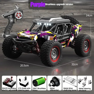  High-Speed 4WD Brushless RC Car - 60KM/H Off-Road Adventure Toy cashymart
