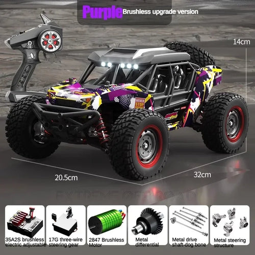  High-Speed 4WD Brushless RC Car - 60KM/H Off-Road Adventure Toy cashymart
