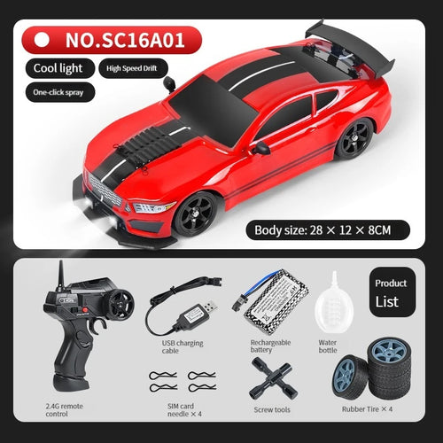  High-Speed 4WD RC Drift Car with Spray & Dual Tires - Classic Edition cashymart