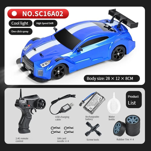  High-Speed 4WD RC Drift Car with Spray & Dual Tires - Classic Edition cashymart