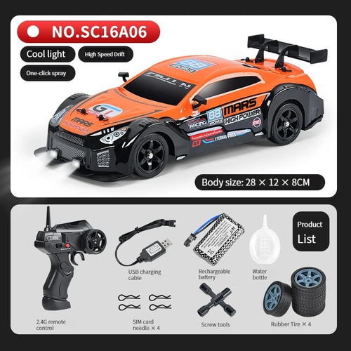  High-Speed 4WD RC Drift Car with Spray & Dual Tires - Classic Edition cashymart