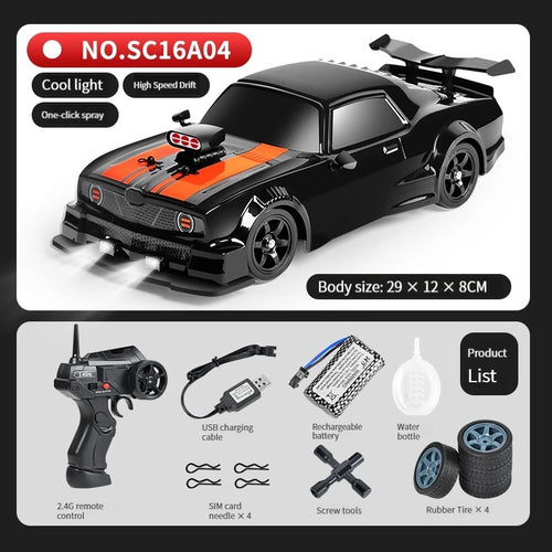  High-Speed 4WD RC Drift Car with Spray & Dual Tires - Classic Edition cashymart