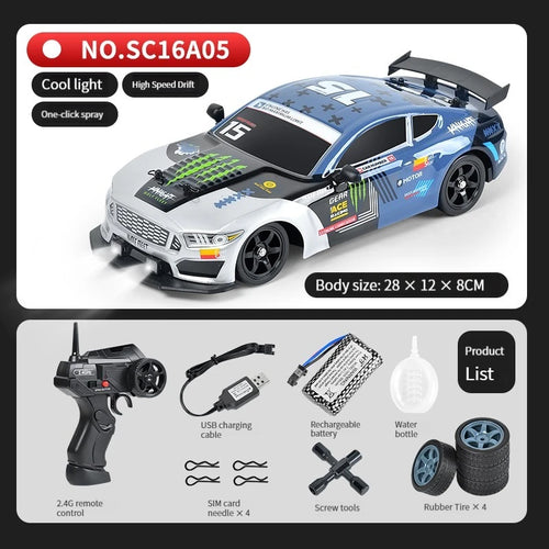  High-Speed 4WD RC Drift Car with Spray & Dual Tires - Classic Edition cashymart