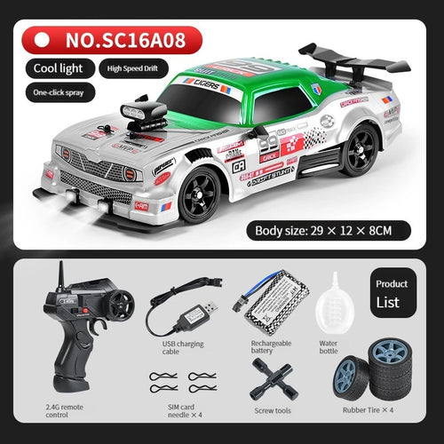  High-Speed 4WD RC Drift Car with Spray & Dual Tires - Classic Edition cashymart