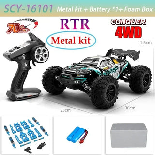  High-Speed 4x4 RC Monster Truck 70KM/H with LED Lights - 1:16 Scale cashymart