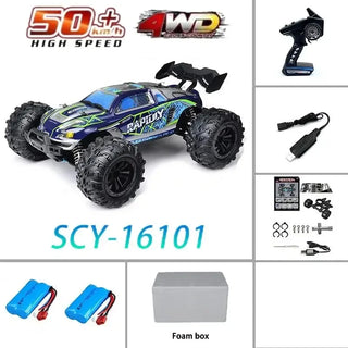  High-Speed 4x4 RC Monster Truck 70KM/H with LED Lights - 1:16 Scale cashymart