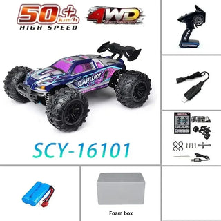  High-Speed 4x4 RC Monster Truck 70KM/H with LED Lights - 1:16 Scale cashymart