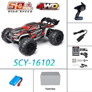  High-Speed 4x4 RC Monster Truck 70KM/H with LED Lights - 1:16 Scale cashymart