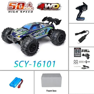  High-Speed 4x4 RC Monster Truck 70KM/H with LED Lights - 1:16 Scale cashymart