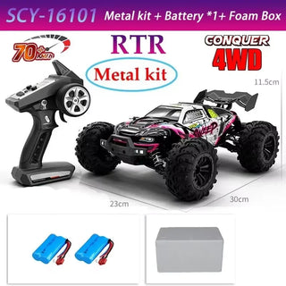  High-Speed 4x4 RC Monster Truck 70KM/H with LED Lights - 1:16 Scale cashymart