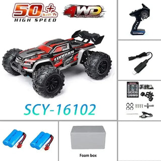  High-Speed 4x4 RC Monster Truck 70KM/H with LED Lights - 1:16 Scale cashymart