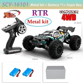  High-Speed 4x4 RC Monster Truck 70KM/H with LED Lights - 1:16 Scale cashymart