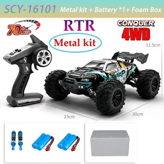  High-Speed 4x4 RC Monster Truck 70KM/H with LED Lights - 1:16 Scale cashymart