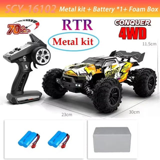  High-Speed 4x4 RC Monster Truck 70KM/H with LED Lights - 1:16 Scale cashymart