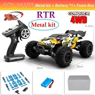  High-Speed 4x4 RC Monster Truck 70KM/H with LED Lights - 1:16 Scale cashymart