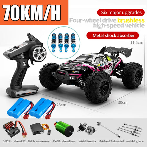  High-Speed 4x4 RC Monster Truck with LED Lights cashymart