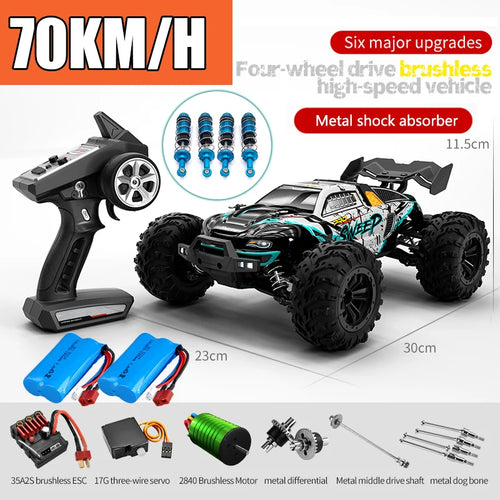  High-Speed 4x4 RC Monster Truck with LED Lights cashymart