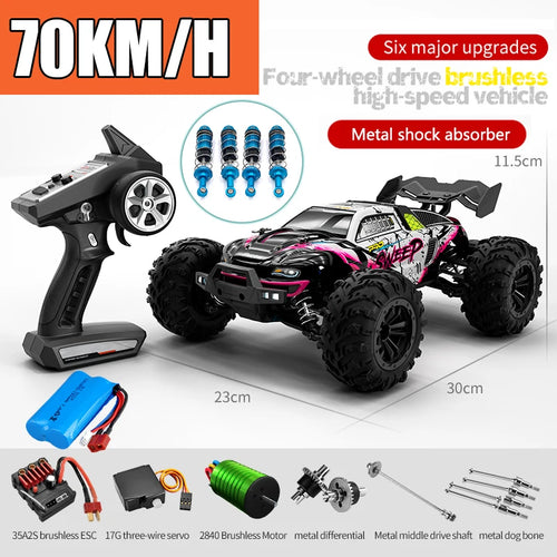  High-Speed 4x4 RC Monster Truck with LED Lights cashymart