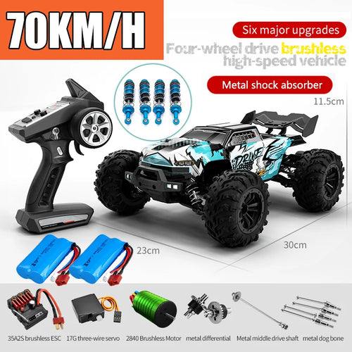  High-Speed 4x4 RC Monster Truck with LED Lights cashymart