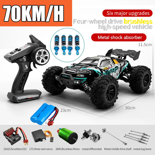  High-Speed 4x4 RC Monster Truck with LED Lights cashymart