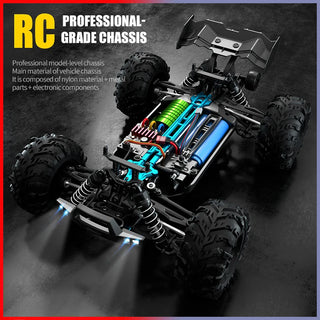  High-Speed 4x4 Remote Control Off-Road Monster Truck with LED Lights cashymart