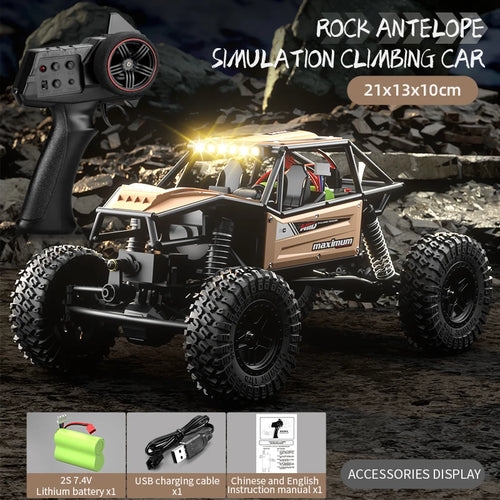  High-Speed LED Off-Road RC Climbing Car for Kids cashymart