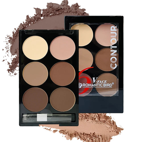  Highlight Contouring Powder Palette With Brush cashymart