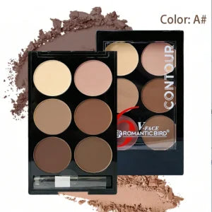  Highlight Contouring Powder Palette With Brush cashymart