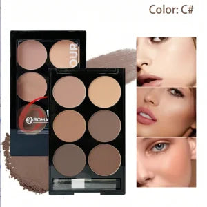  Highlight Contouring Powder Palette With Brush cashymart