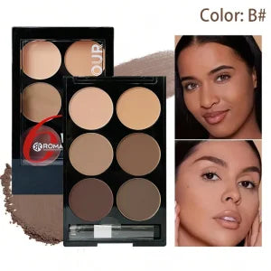  Highlight Contouring Powder Palette With Brush cashymart