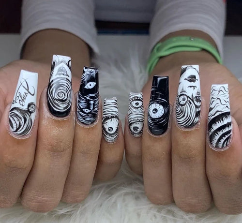  Horror Comic Halloween Press-On Nails cashymart