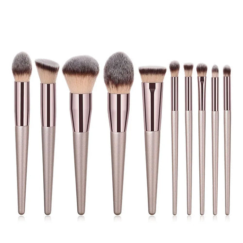  Hot Champagne Makeup Brushes Set 14 Pcs cashymart