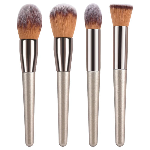  Hot Champagne Makeup Brushes Set 14 Pcs cashymart