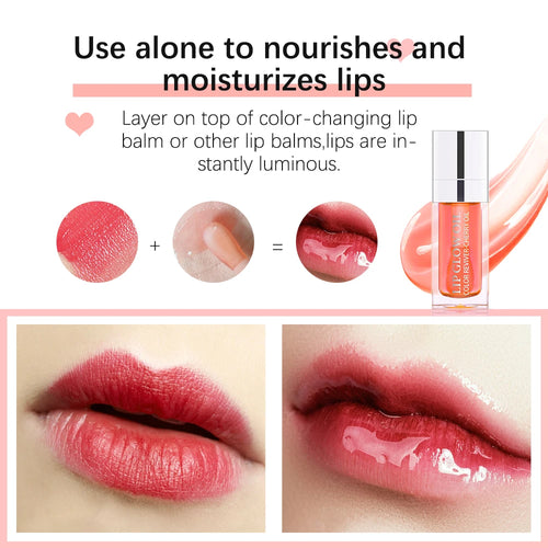  Hot Clear 6ml Crystal Jelly Lip Oil Plumper Gloss Makeup cashymart