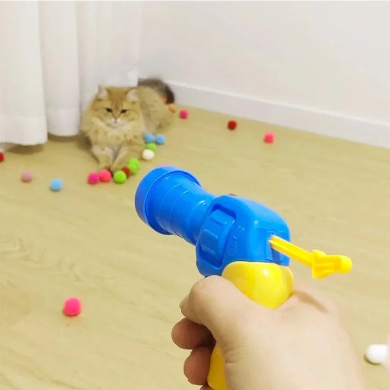 Interactive Cat Toy Shooting Ball Launcher - Fun for Pets & Kittens!