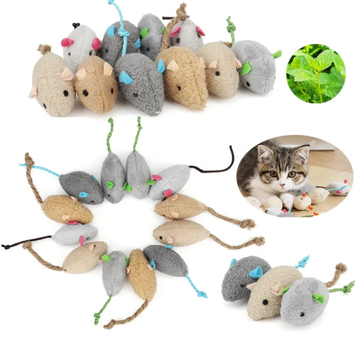  Interactive Catnip-Infused Faux Fur Mouse Toys cashymart