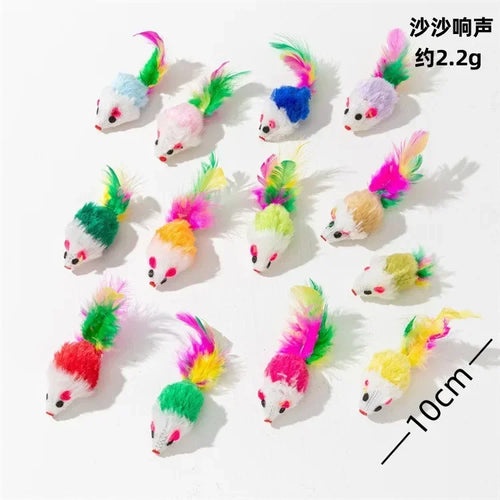  Interactive Catnip-Infused Faux Fur Mouse Toys cashymart