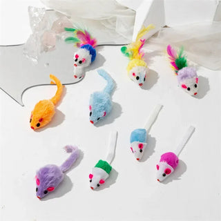  Interactive Catnip-Infused Faux Fur Mouse Toys cashymart