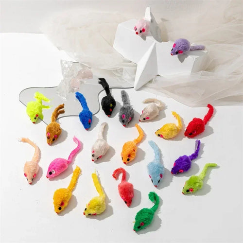  Interactive Catnip-Infused Faux Fur Mouse Toys cashymart