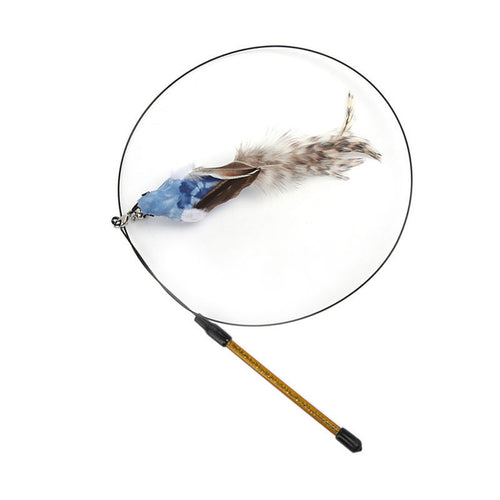  Interactive Feather Pole Toy for Cats cashymart