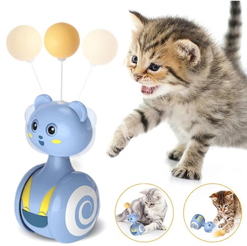  Interactive Feather Rolling Cat Toy cashymart