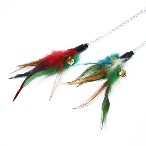  Interactive Spring Mouse & Feather Cat Toy cashymart