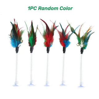  Interactive Spring Mouse & Feather Cat Toy cashymart