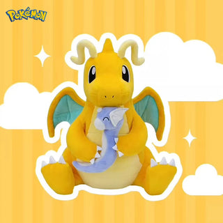  Japanese Anime Dragonite Holding Dratini Plush Toy cashymart