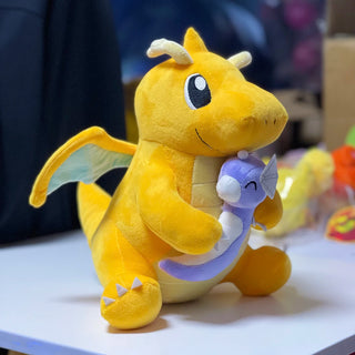  Japanese Anime Dragonite Holding Dratini Plush Toy cashymart