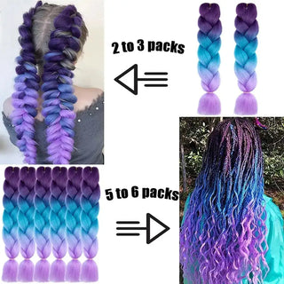  Jumbo Ombre Braiding Hair 24 Inch Pack cashymart